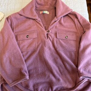 Free People Rose Fleece Pullover